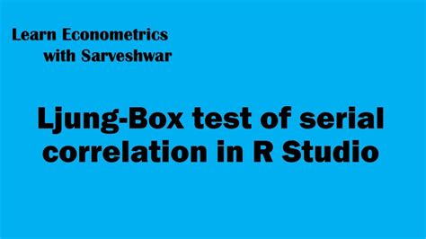 r box.test|ljung box test explained.